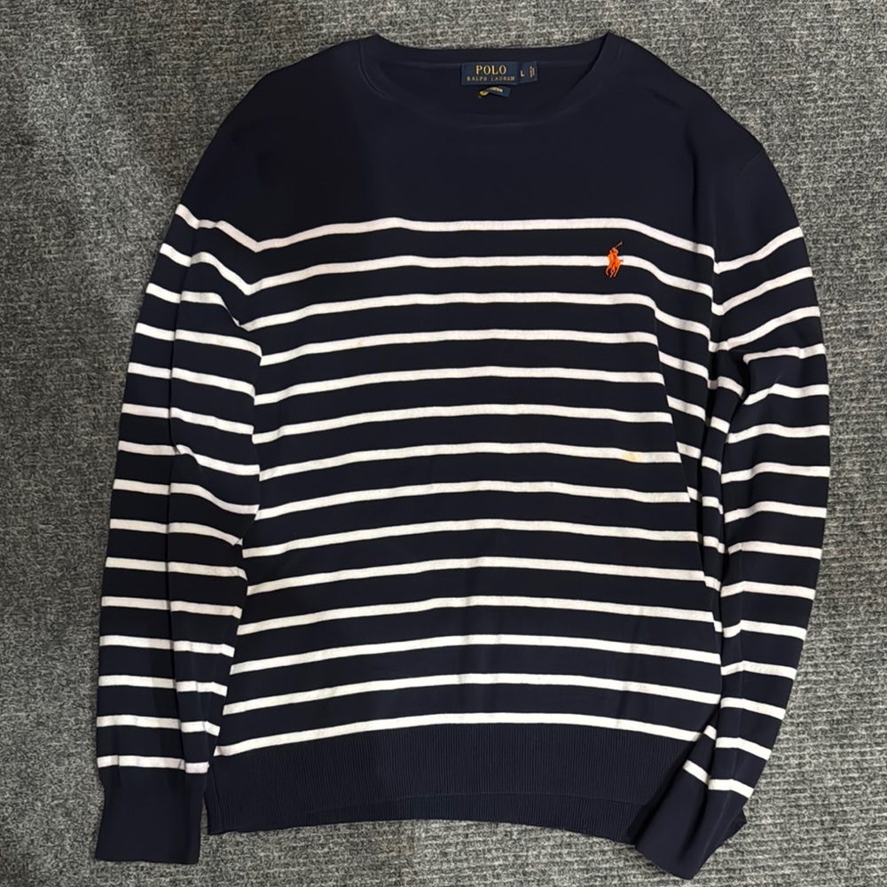 Polo by Ralph Lauren Navy Striped Sweater